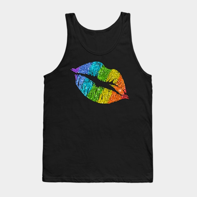 Mardi Gras Kiss Lips Tank Top by nakos